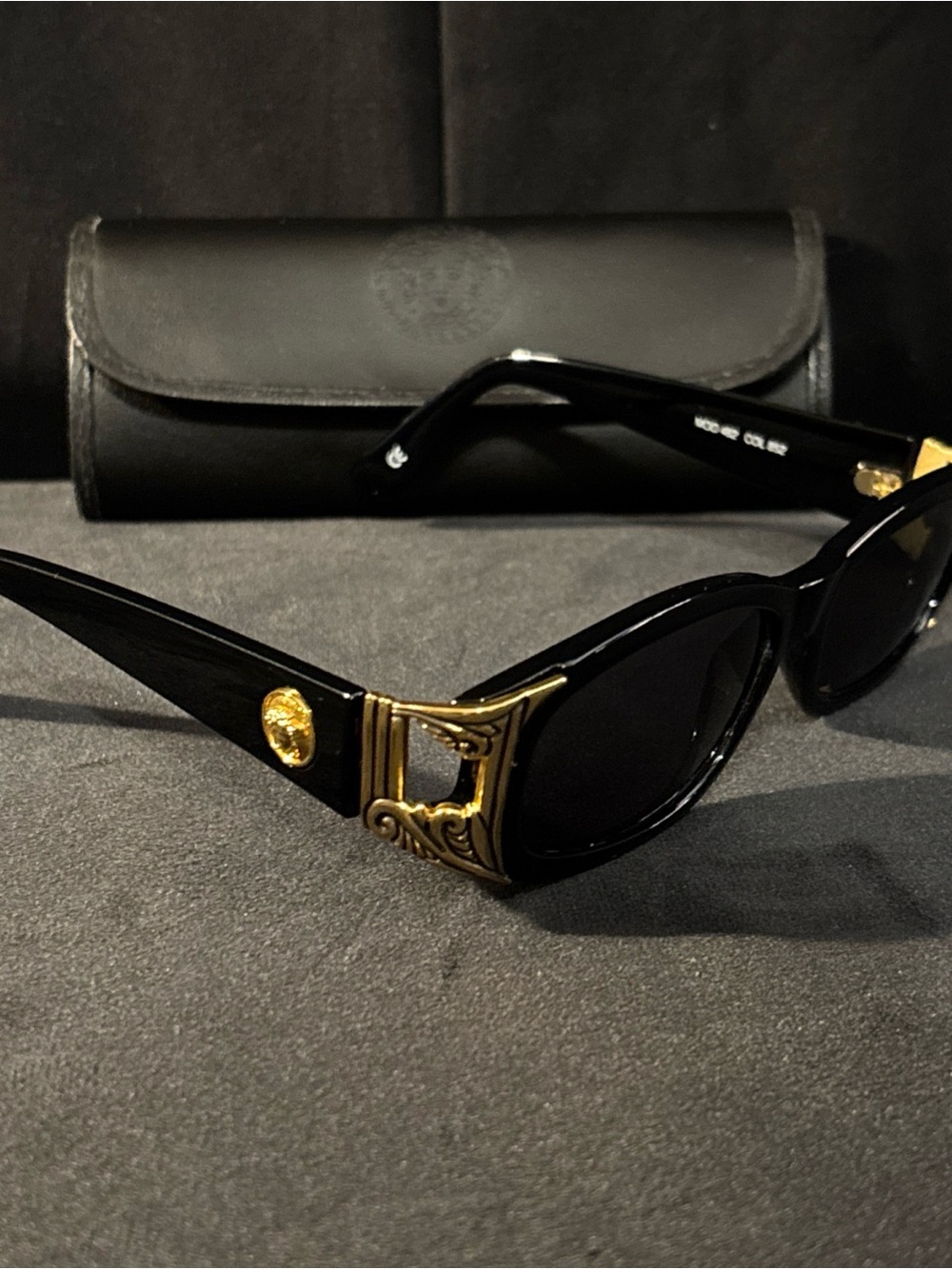 Gianni Versace Black & Gold Sunglasses Mod 482 Col 852 Made in Italy